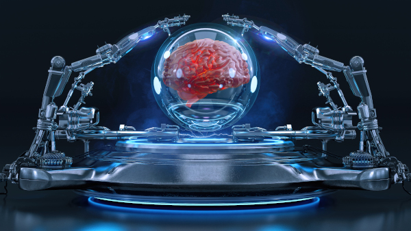Picture of a brain being probed